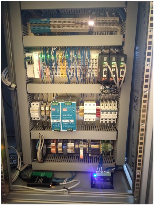 PLC Cabinet After Remapping and Rewiring